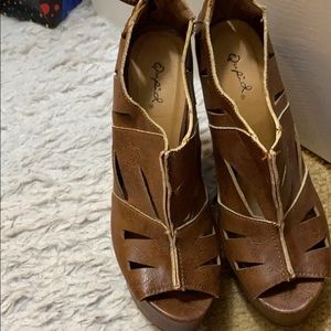 Brown Tall Wedges